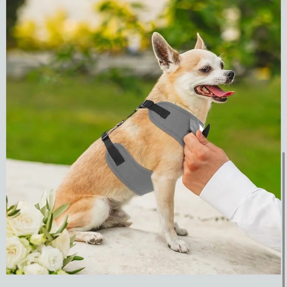 Gray Tuxedo Dog Harness. Adjustable and‎ No Pull.Wedding Suit or Costume
